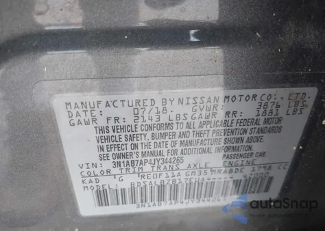 2018 Nissan Sentra S from USA, damaged, VIN 3N1AB7AP4JY344265